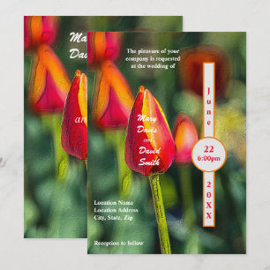Invitación Boda texturizada de Tulip Garden