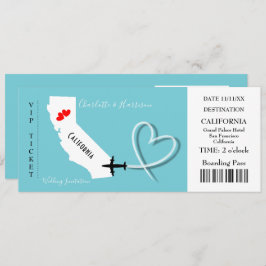 Invitación Boda Ticket BoardingPass California