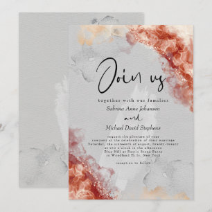 Invitación BODA Tinta Alcohólica de Arcilla Sedona Soñadora