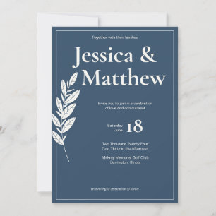 Invitación Boda todo en uno de la Moda rusa gris pizarra