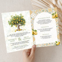 Boda Todo en Uno de Limonero con Baldosas Mediterr