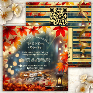 Invitación Boda todo en uno del bosque otoño encantado