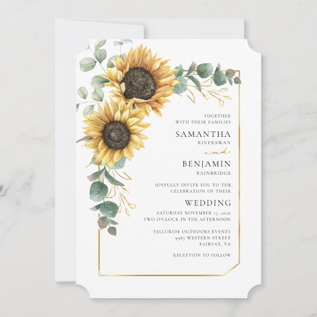 Invitación Boda todo en uno del código QR del Eucalyptus del  (Anverso)
