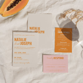 Invitación Boda tradicional colorido moderno y elegante