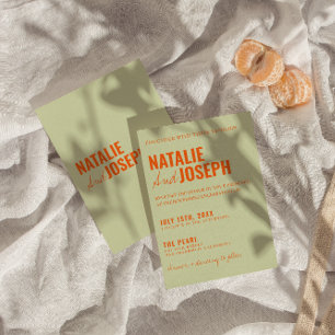 Invitación Boda tradicional colorido moderno y elegante