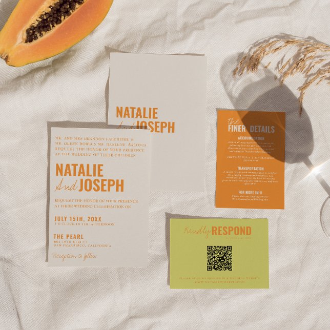 Invitación Boda tradicional colorido moderno y elegante (Subido por el creador)