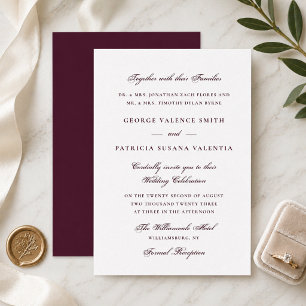 Invitación Boda tradicional de Borgoña