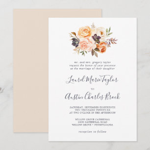 Invitación Boda tradicional de Florencia Rústica Tierra