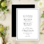 Invitación Boda tradicional de guiones clásicos en blanco y n<br><div class="desc">Una clásica y tradicional invitación formal de boda en blanco y negro, con caligrafía de escritura. Perfecto para la novia moderna que tiene un romance formal. Póngase en contacto con el diseñador para obtener productos coincidentes. Muchas gracias por apoyar a nuestra pequeña empresa, ¡realmente lo apreciamos! Estamos tan contentos de...</div>