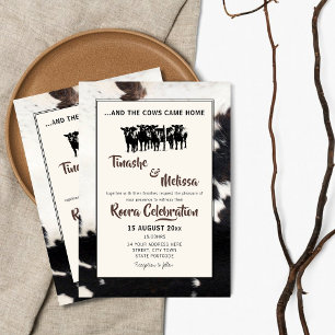 Invitación Boda tradicional de la negociación de Roora Lobola