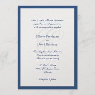 Invitación Boda tradicional del monograma del reflejo de la