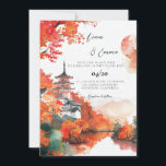 Invitación Boda tradicional japonés de KYOTO<br><div class="desc">Esta invitación a la boda muestra el paisaje japonés del Kioto de Japón. Perfecto para bodas japoneses,  bodas estadounidenses japoneses,  bodas asiáticos o bodas japoneses.</div>