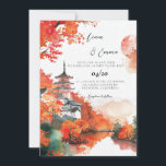 Invitación Boda tradicional japonés de KYOTO<br><div class="desc">Esta invitación a la boda muestra el paisaje japonés del Kioto de Japón. Perfecto para bodas japoneses,  bodas estadounidenses japoneses,  bodas asiáticos o bodas japoneses.</div>