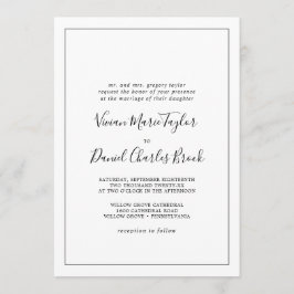 Invitación Boda tradicional minimalista