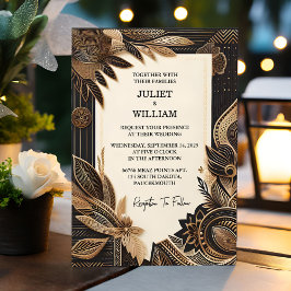Invitación Boda tradicional nigeriano de Ghana Brown en Áfric