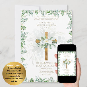 Invitación Boda tradicionalmente pronunciado por la Cruz Cató