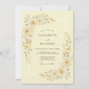 Invitación Boda Tranquila de Primavera con Crema de Limón