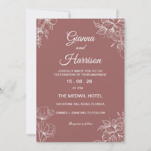 Invitación Boda transparente de Wildflower Brown