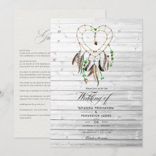 Invitación Boda tribal boho india rústica