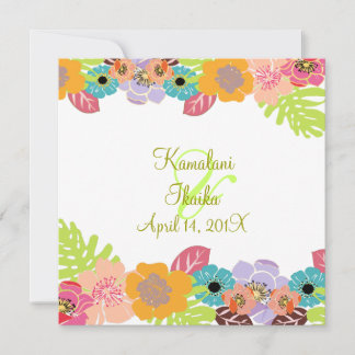 Invitación boda tropical Agregar su fondo