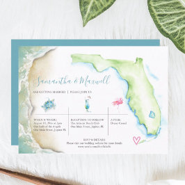 Invitación Boda Tropical Beach