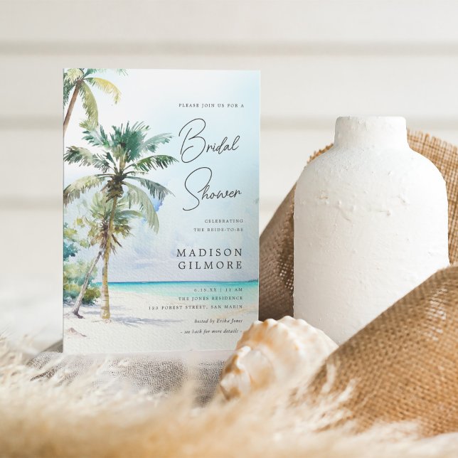 Invitación Boda Tropical Beach Island Bridal Shower (Subido por el creador)