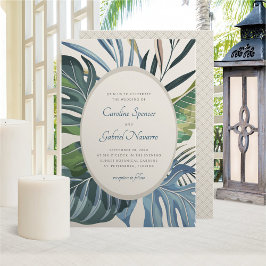 Invitación Boda Tropical Beach Palm