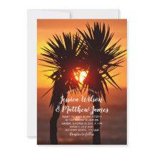 Boda Tropical Beach Palm Tree Ocean Sunset