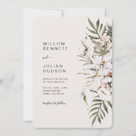 Invitación Boda Tropical Boho Todo en Uno