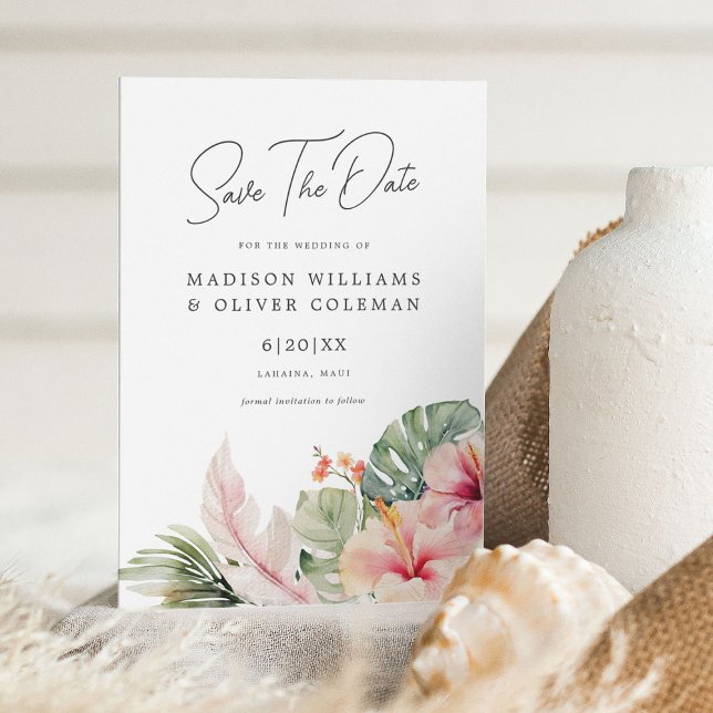 Invitación Boda Tropical Botánica Salva La Fecha (Subido por el creador)
