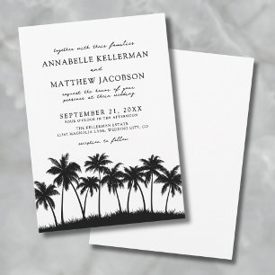 Invitación Boda Tropical con Palmeras