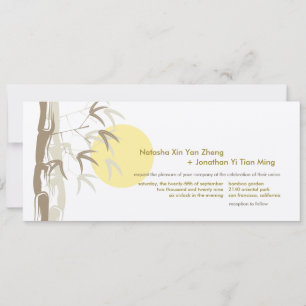 Invitación Boda Tropical de Bambú Amanecer Chino