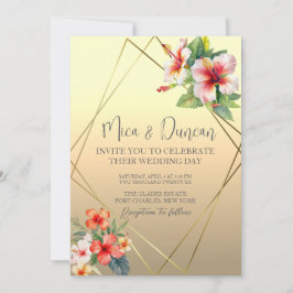 Invitación Boda Tropical de Hibiscus