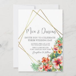 Invitación Boda Tropical de Hibiscus