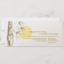 Invitación Boda tropical de la naturaleza bambú del amanecer 