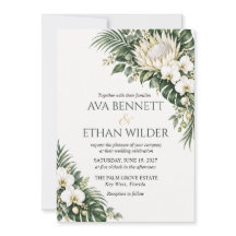 Boda Tropical de Orquídeas Protea del Rey Blanco
