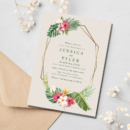Invitación Boda tropical de playa