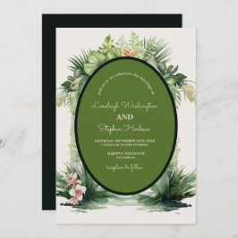 Invitación Boda Tropical del Arco Floral Pastel Boho