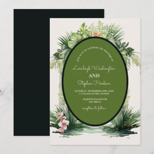 Invitación Boda Tropical del Arco Floral Pastel Boho