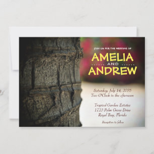 Invitación Boda Tropical del Jardín de la Palm Tree