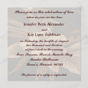 Invitación Boda tropical del vintage