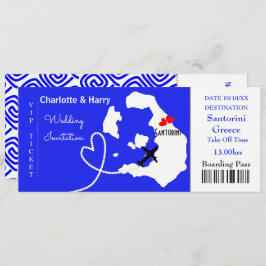 Invitación Boda Tropical Destino Santorini