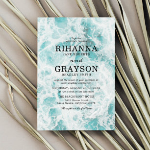 Invitación Boda Tropical en Destino de Océano