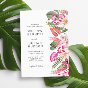 Invitación Boda Tropical Moderna