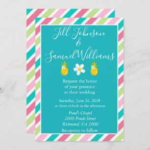 Invitación Boda Tropical Pineapples