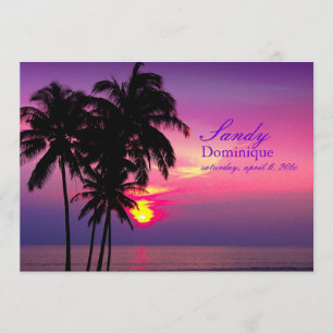 Invitación boda tropical PixDezines Hawaiian Sunset
