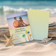 Boda Tropical Retro en la Playa con Palmeras