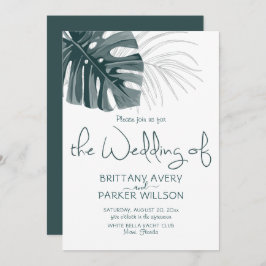 Invitación Boda tropical simple