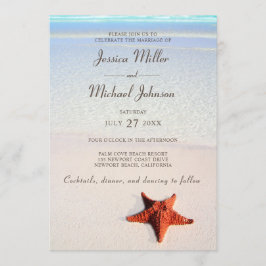 Invitación Boda Tropical Starfish Beach