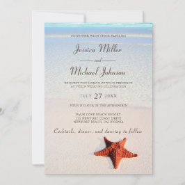 Invitación Boda Tropical Starfish Beach